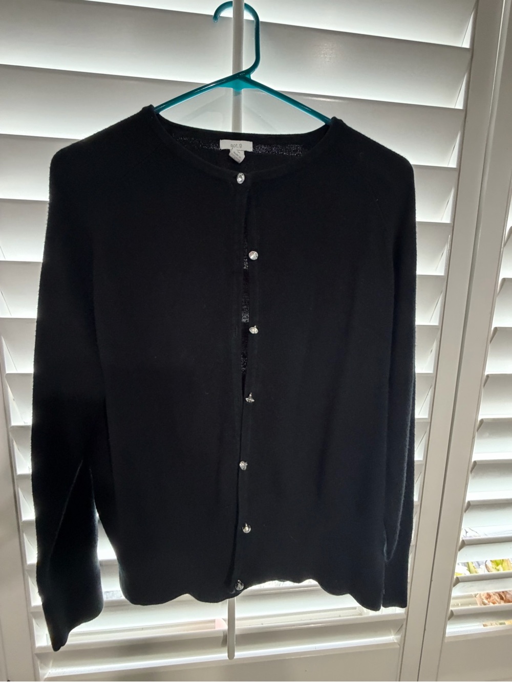 Apt. 9 Black crystal Button Cardigan Sweater